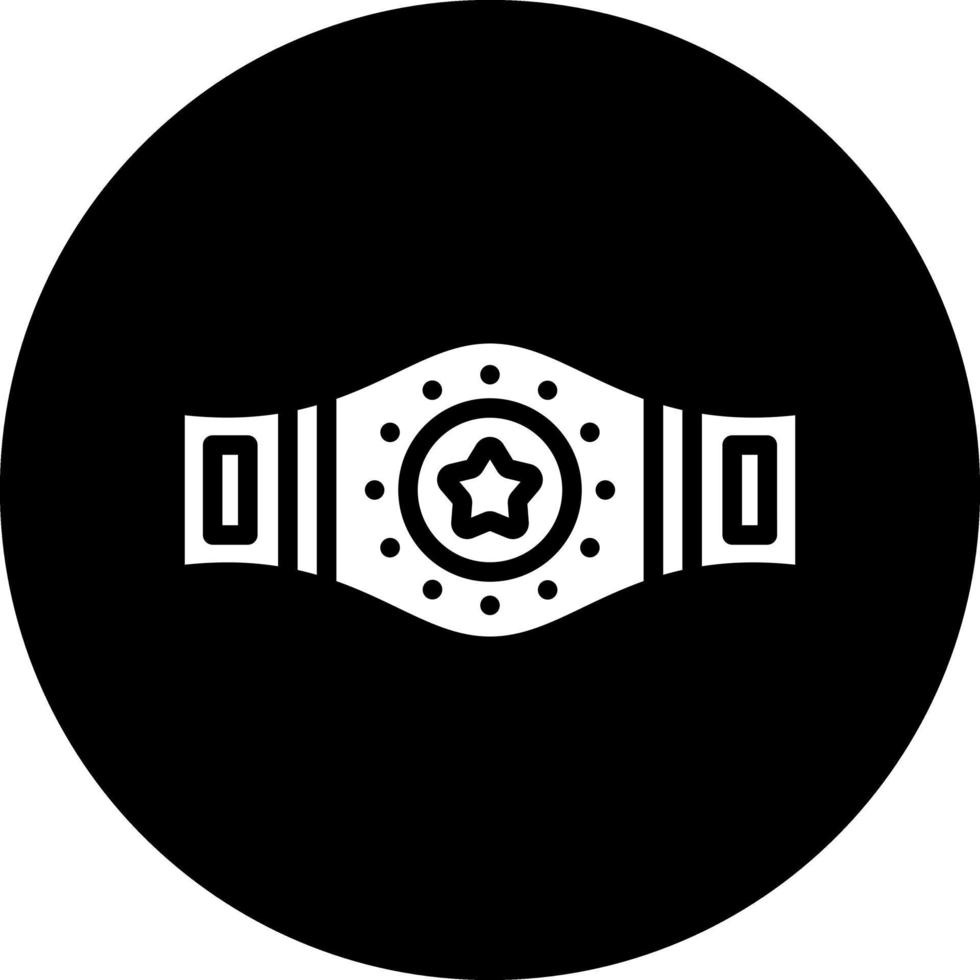 Champion Belt Vector Icon Design