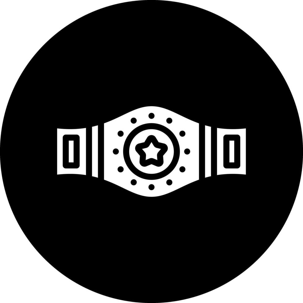 Champion Belt Vector Icon Design