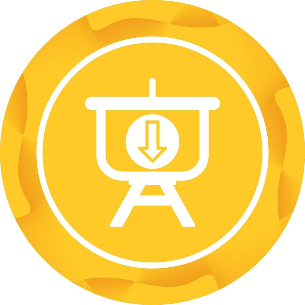 Downloading Presentation Vector Icon