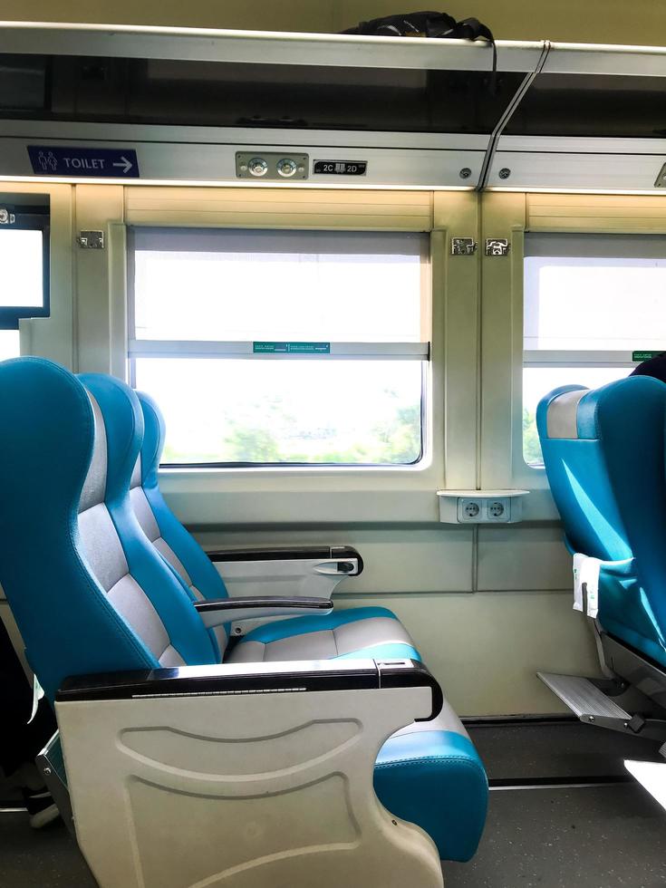 Surakarta Indonesia, January 22 2023. Seats on executive trains photo