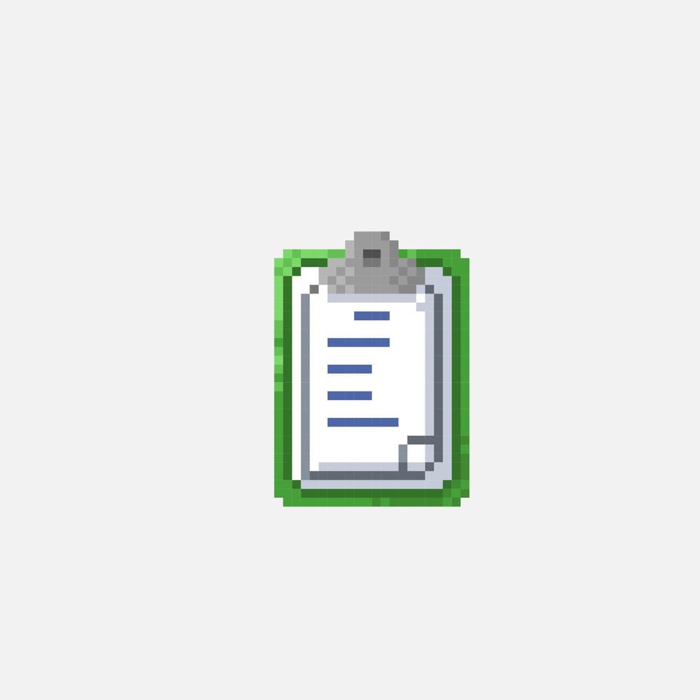 task paper in pixel art style vector