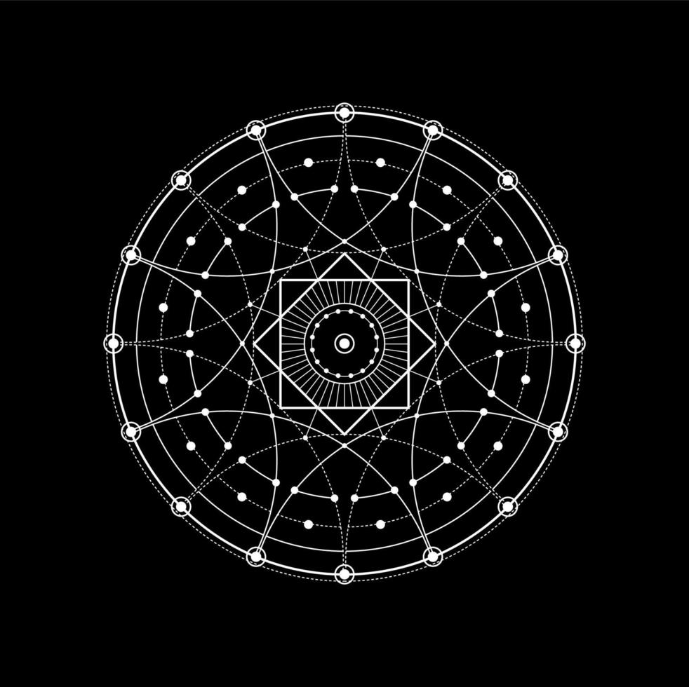 Sacred geometry spiritual pentagram or tattoo vector