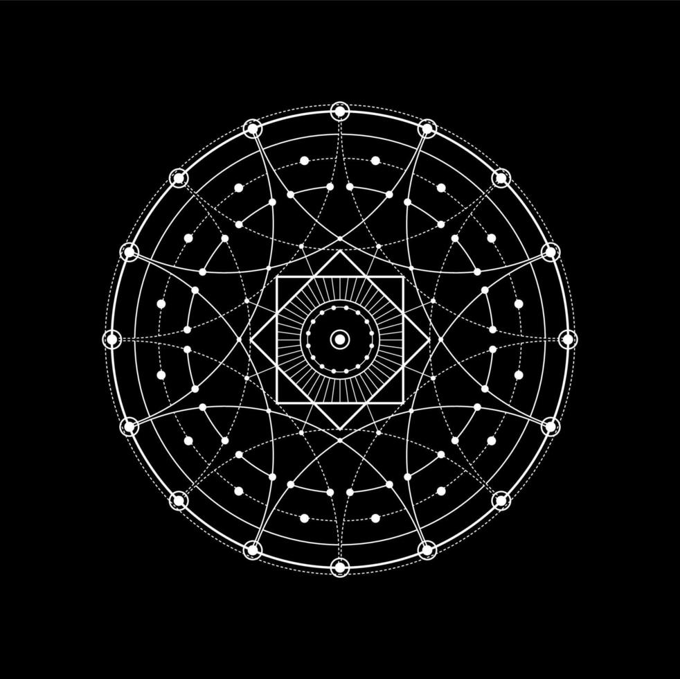 sagrado geometría espiritual pentagrama o tatuaje vector