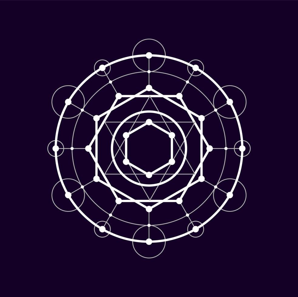 Geometric boho tattoo isolated alchemy sacred sign vector