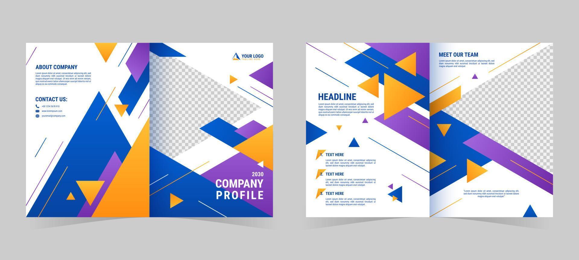 Creative Company Profile Template vector