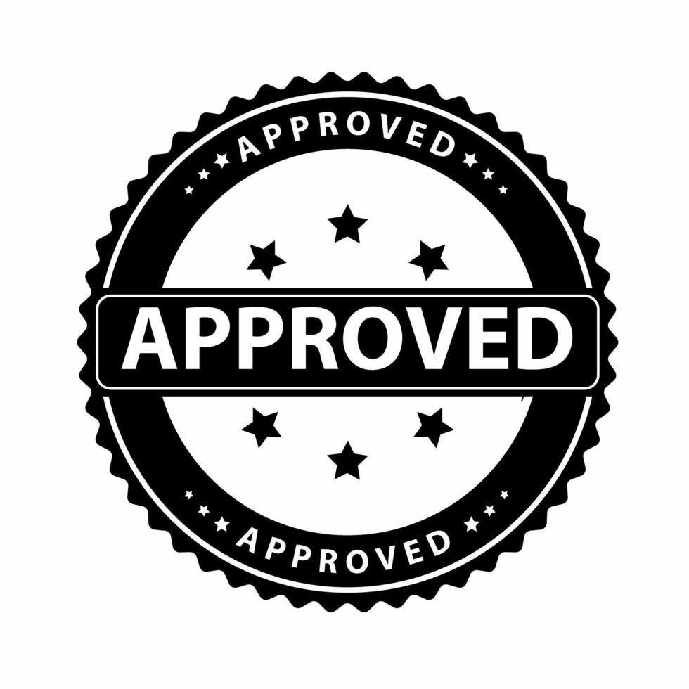 Approved icon vector simple illustration. Stock vector.