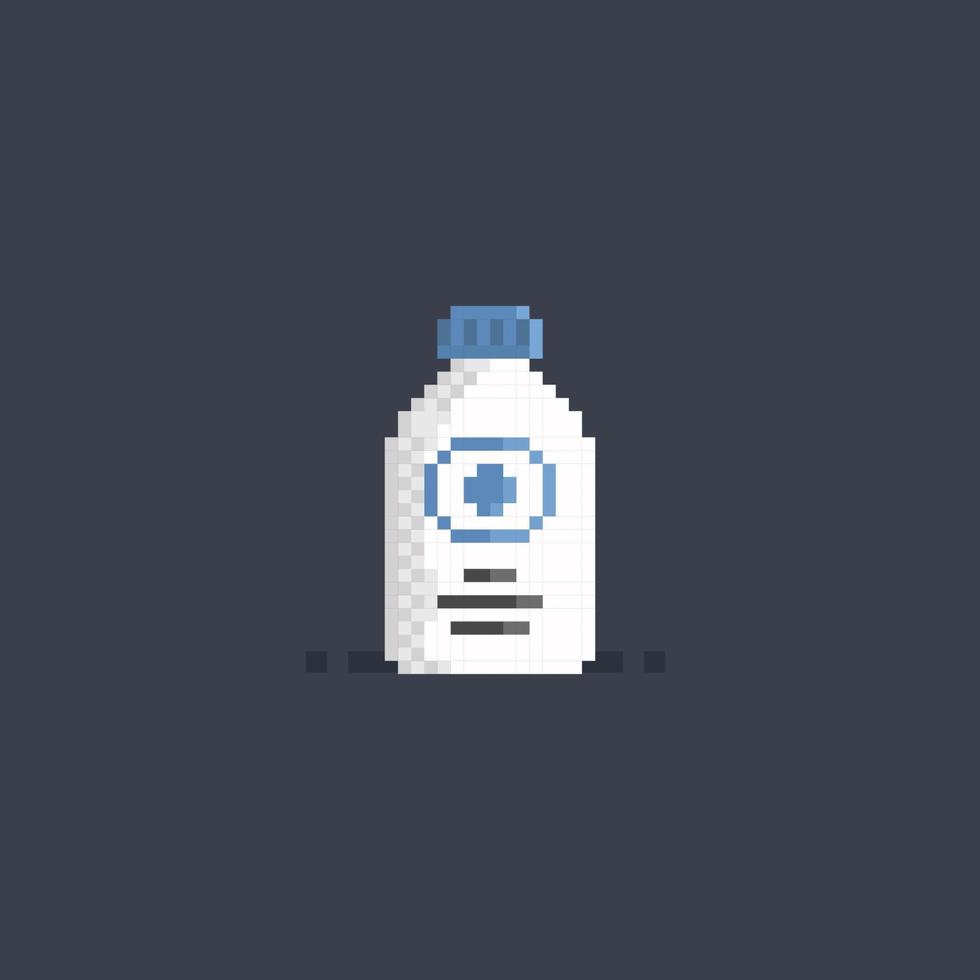 medical bottle in pixel art style vector