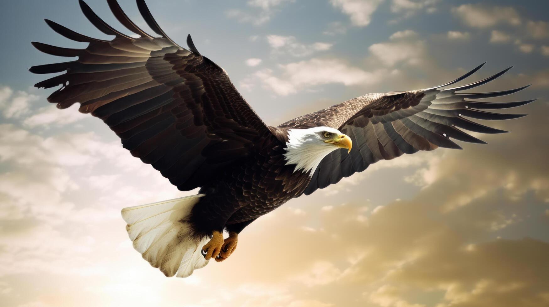Eagle in the sky. Illustration photo