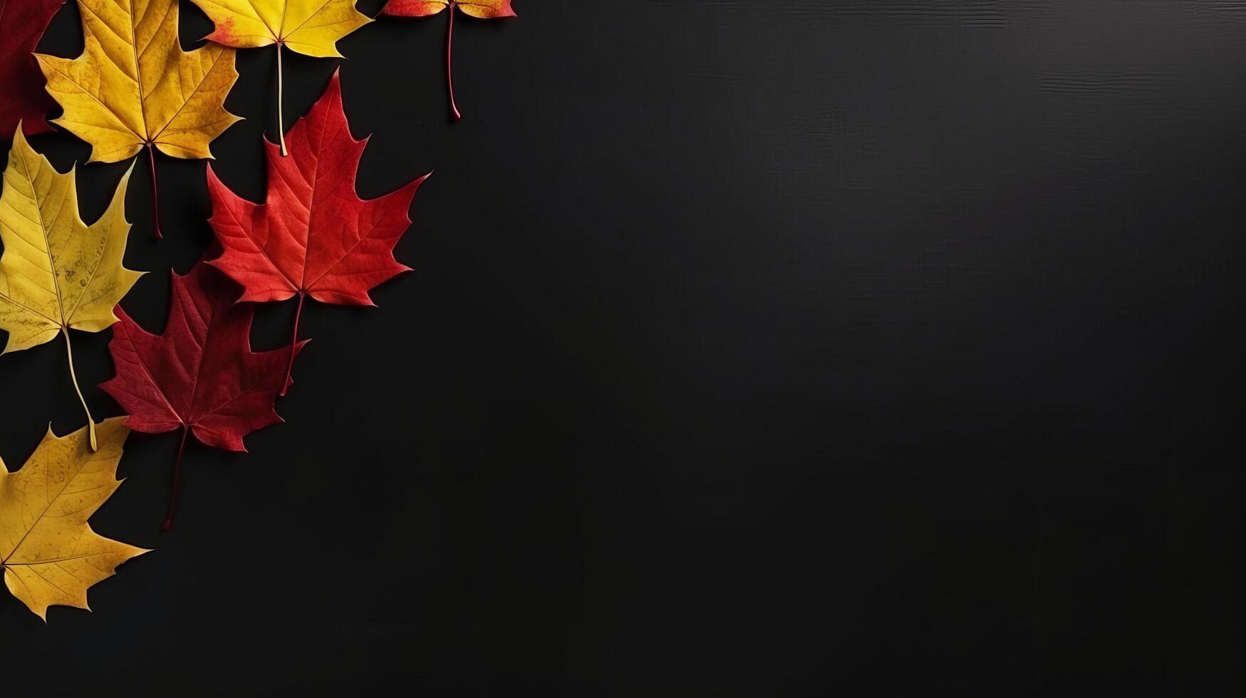 Autumn background with falling leaves. Illustration photo