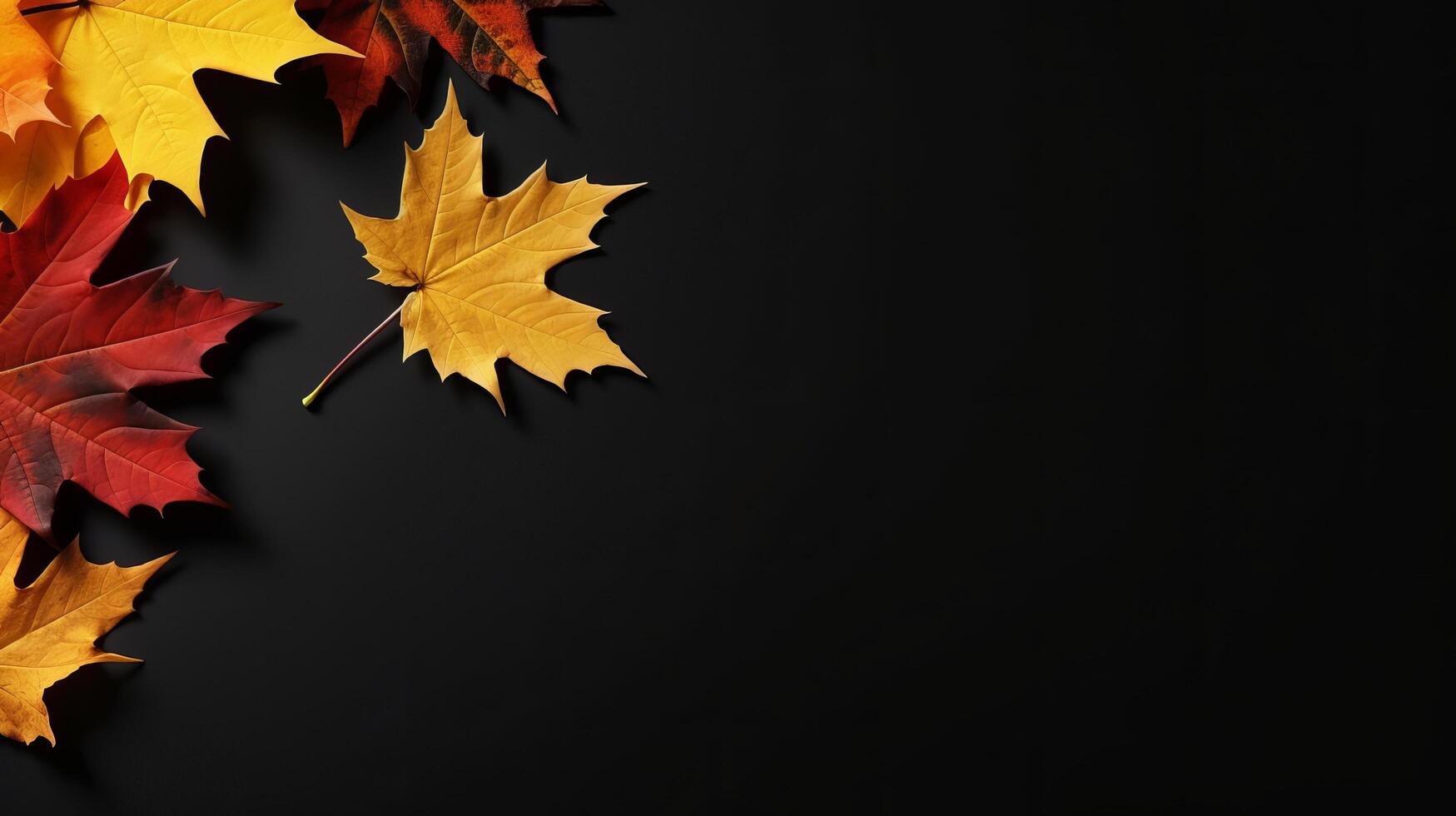otoño antecedentes con que cae hojas. ilustración ai generativo foto