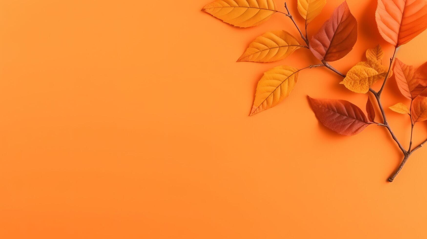 Autumn background with falling leaves. Illustration photo