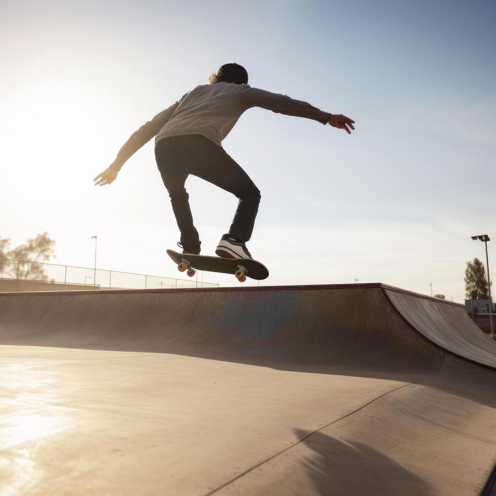 Young skateboarder. Illustration photo