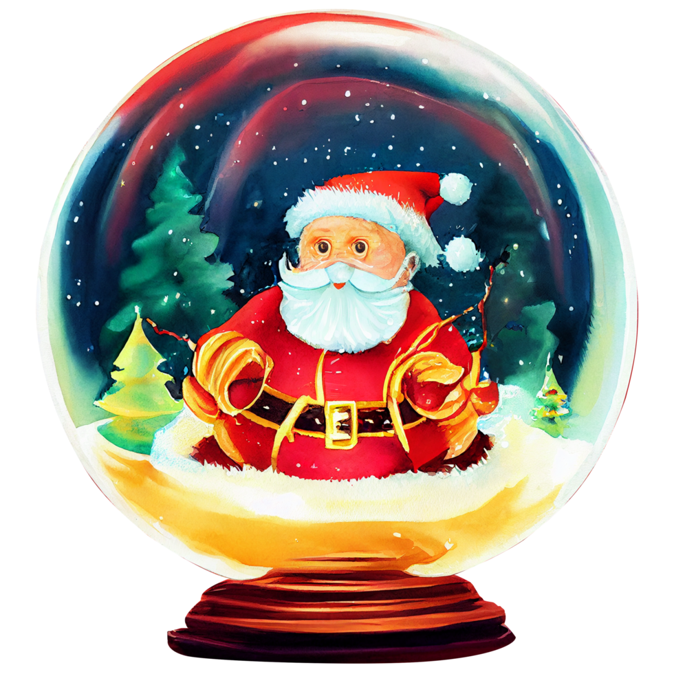 Glass snow globe Christmas Design png