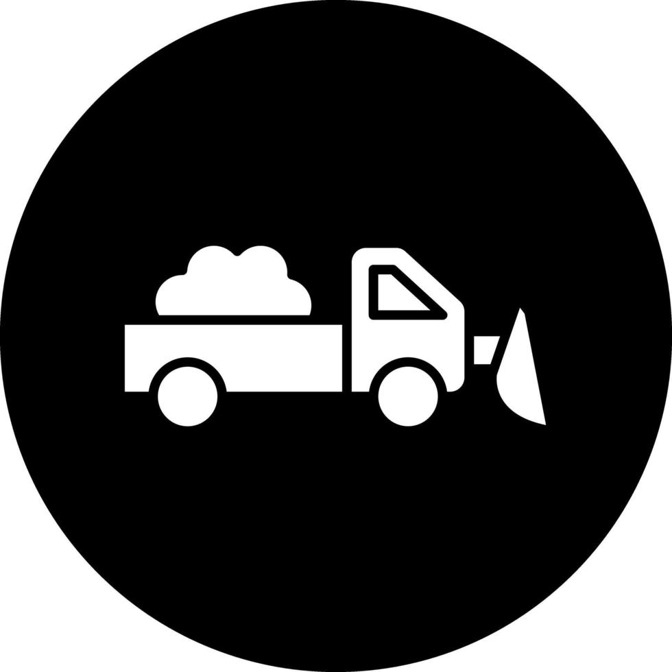 Snowplow Vector Icon Design