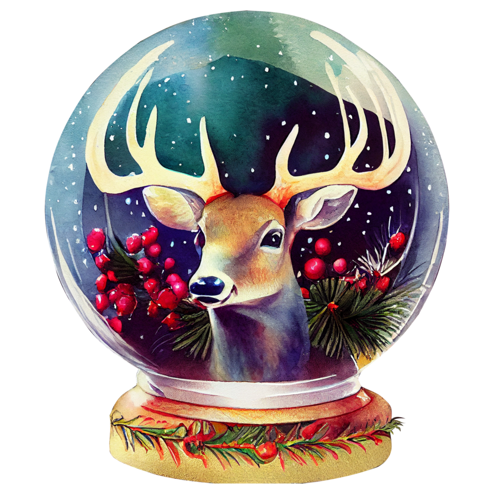 Glass snow globe Christmas Design png