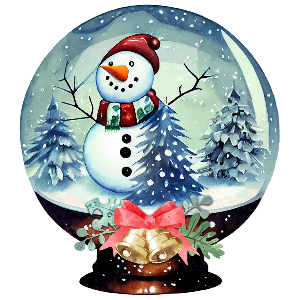 Glass snow globe Christmas Design png