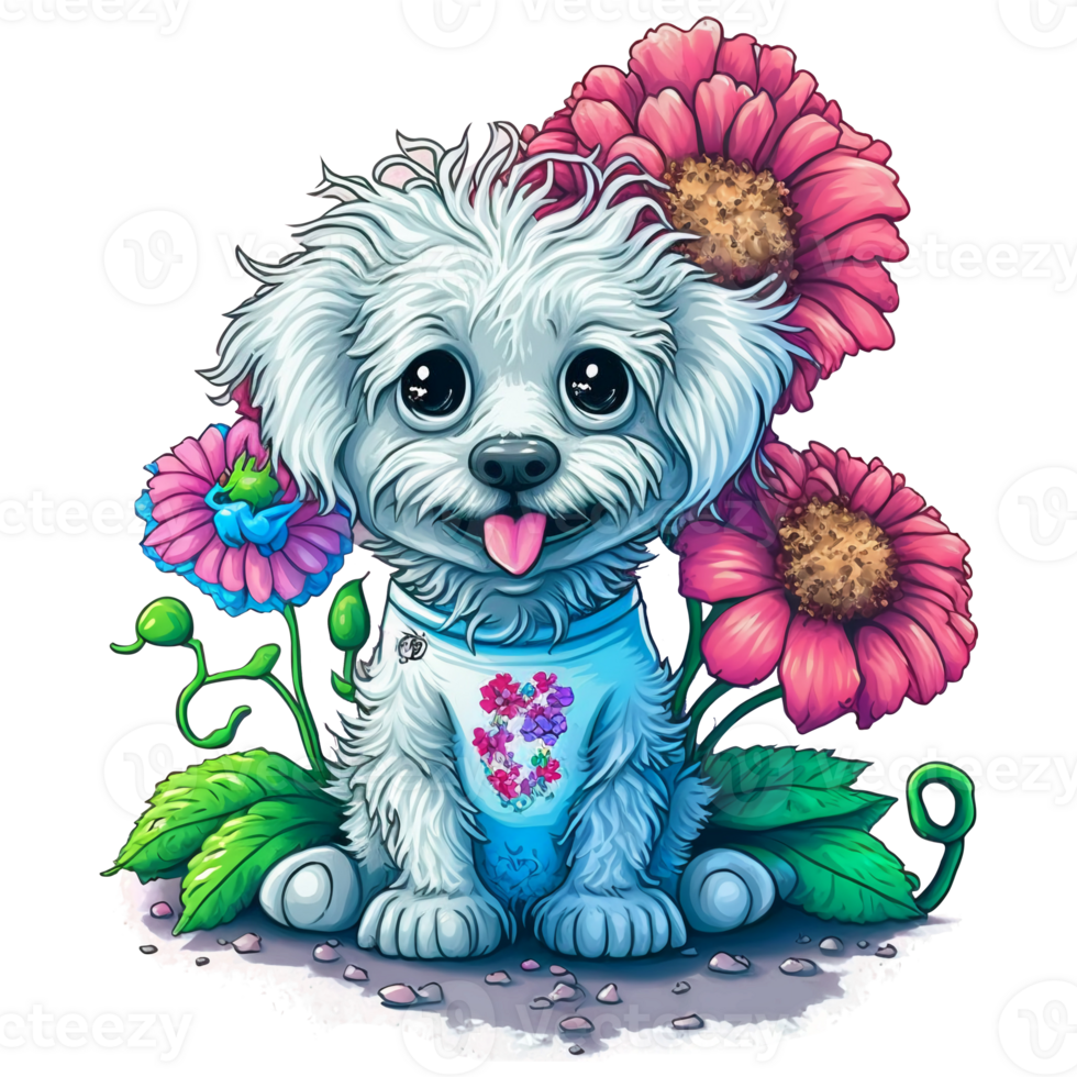 Cute little Puppy Flower png