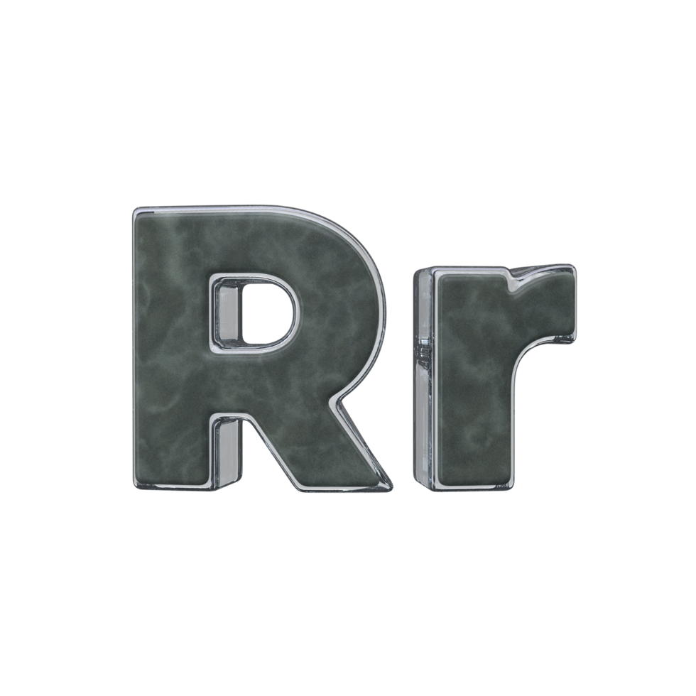 carta r 3d render transparente fundo png