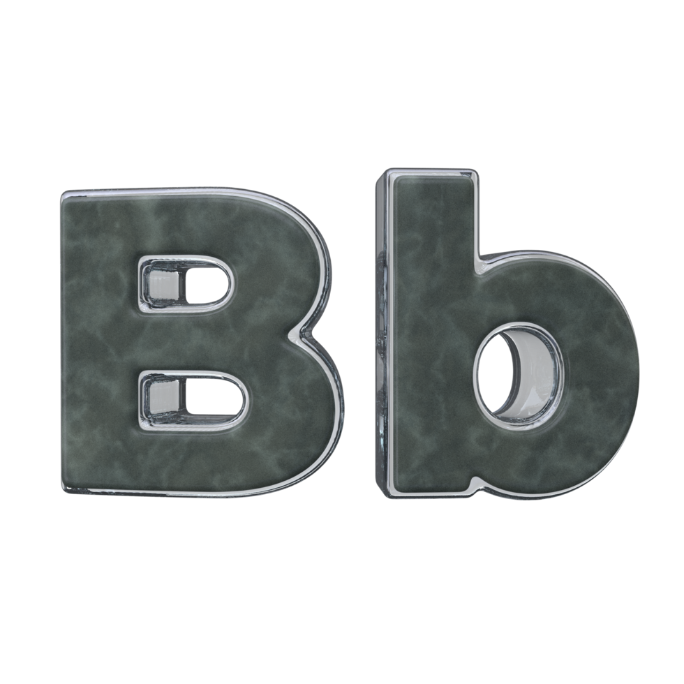 brev b 3d framställa transparent bakgrund png