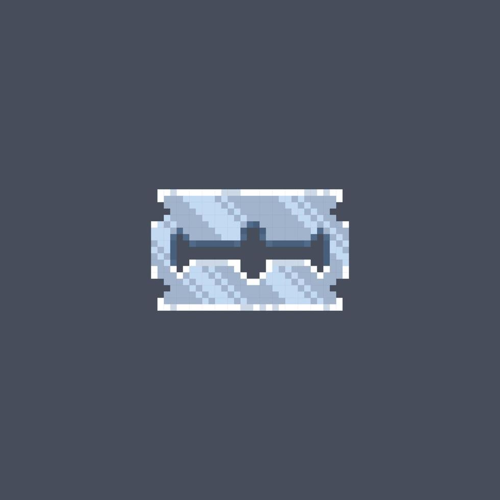 razor blade in pixel art style vector