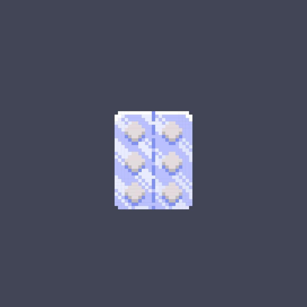 pill pack in pixel art style vector