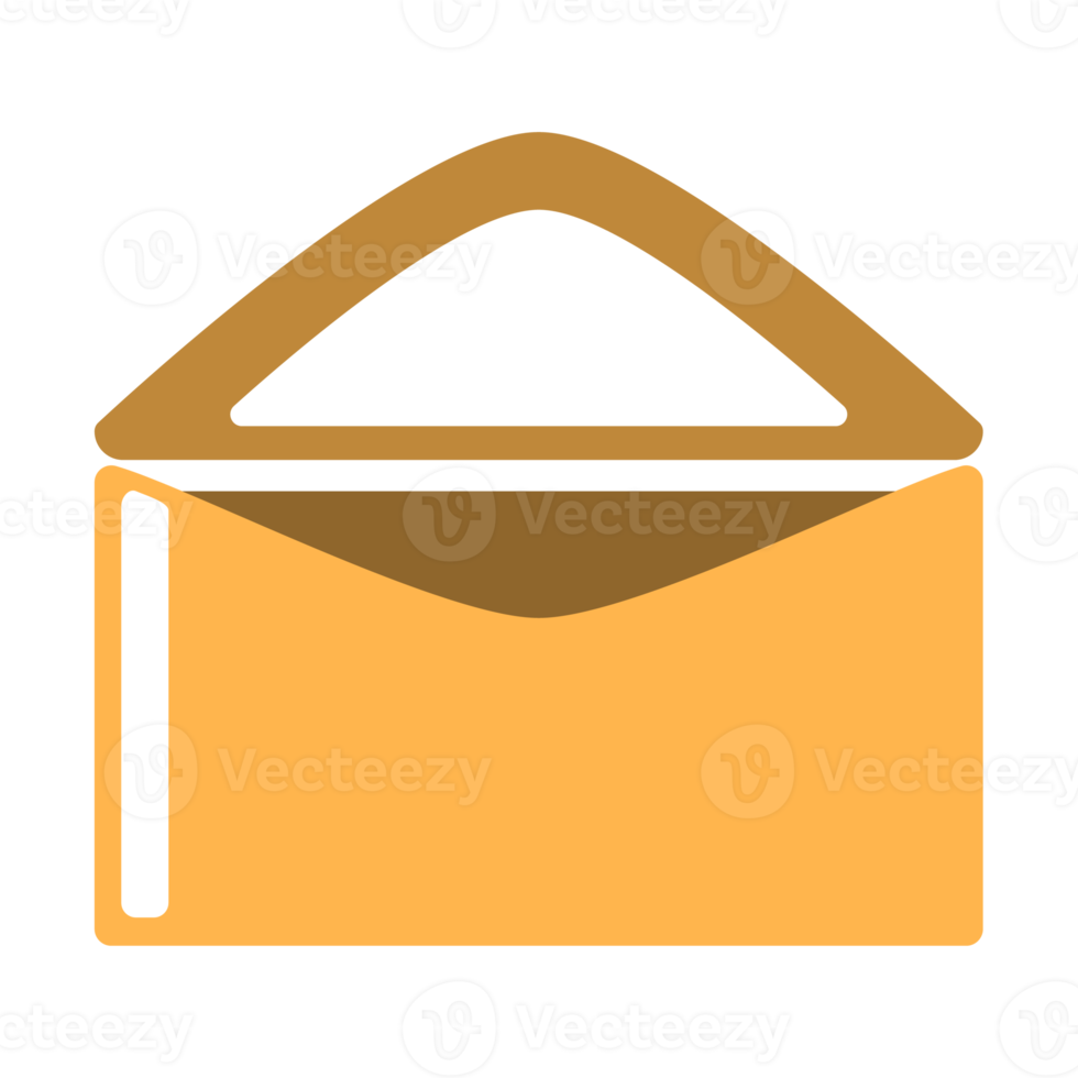 Mail icon in flat style. Email button design. Internet address sign. Colorful PNG illustration.