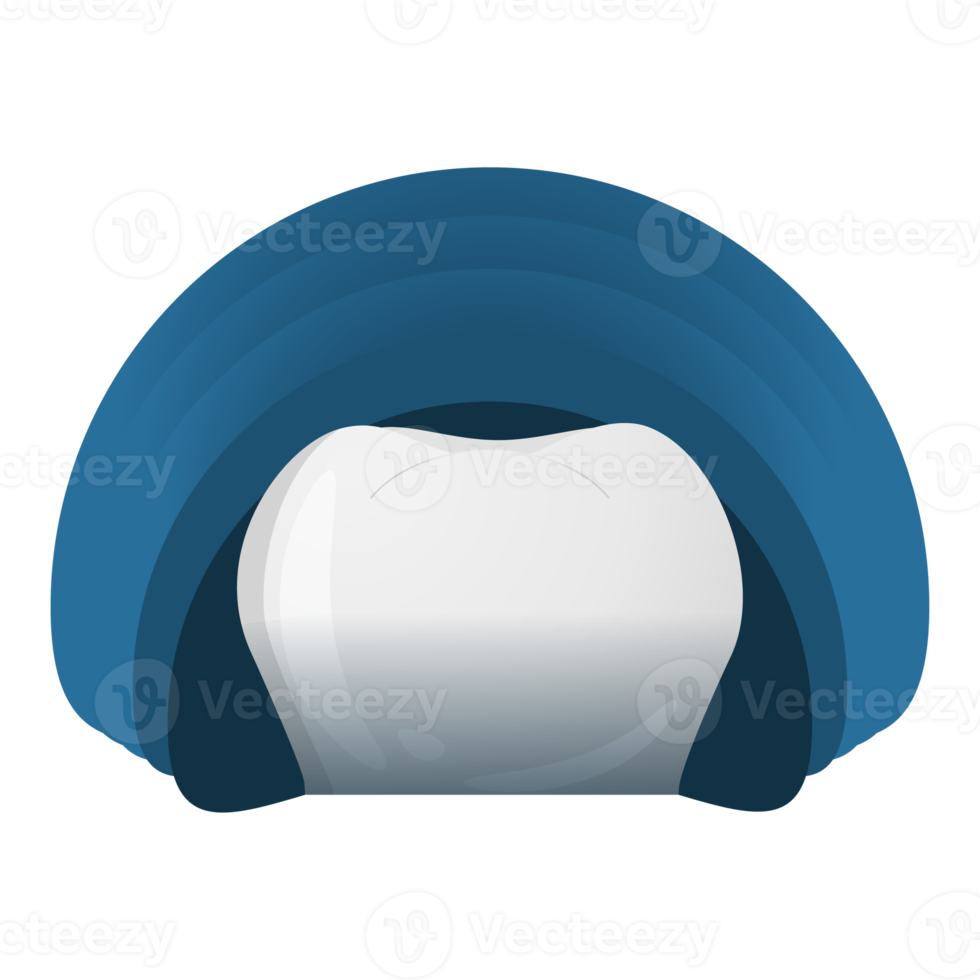 Tooth icon on BG in realistic style. Dental icons. Colorful PNG illustration.