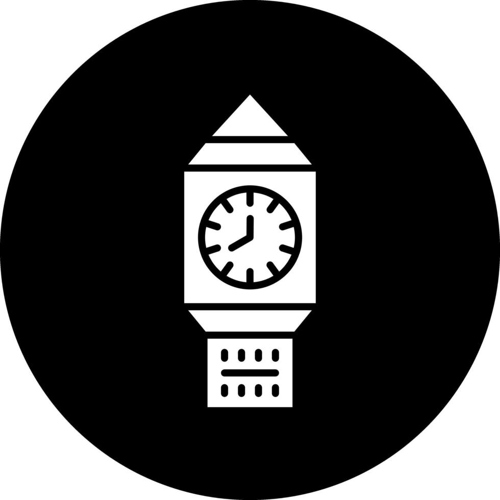 Clock Tower Vector Icon Design