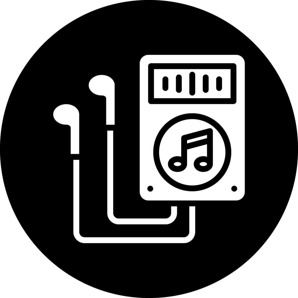 diseño de icono de vector de reproductor de música