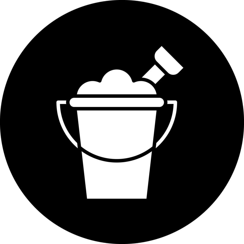 Sand Bucket Vector Icon Design