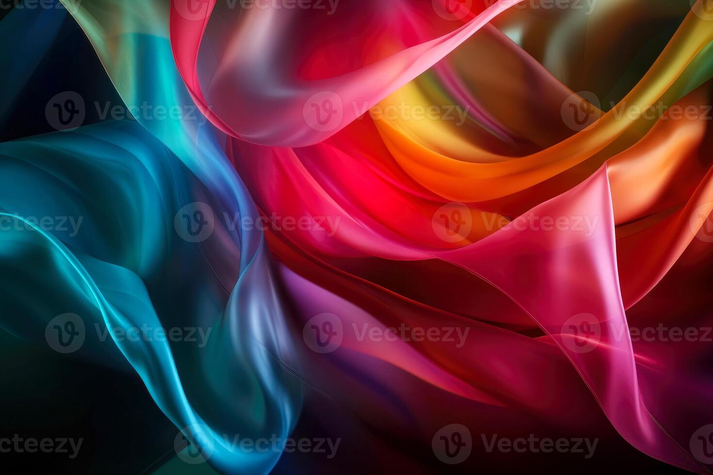 Colorful light transparent and translucent and smooth silk background created with technology. photo