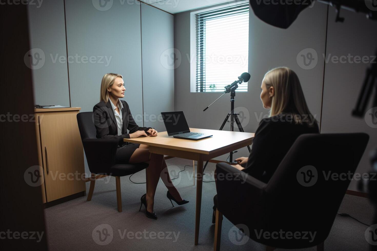 Job interview scene of job recruitment photo realism created with AI tools