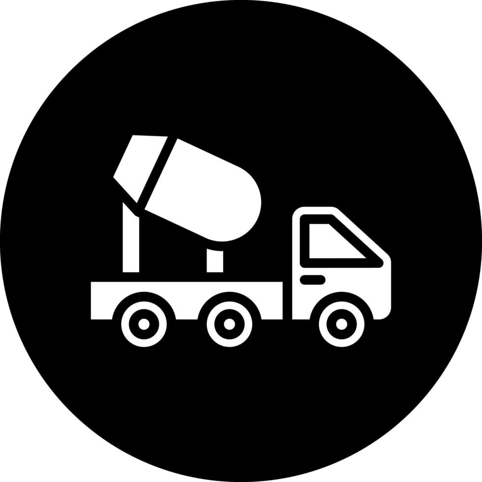 Conscrete Mixer Truck Vector Icon Design