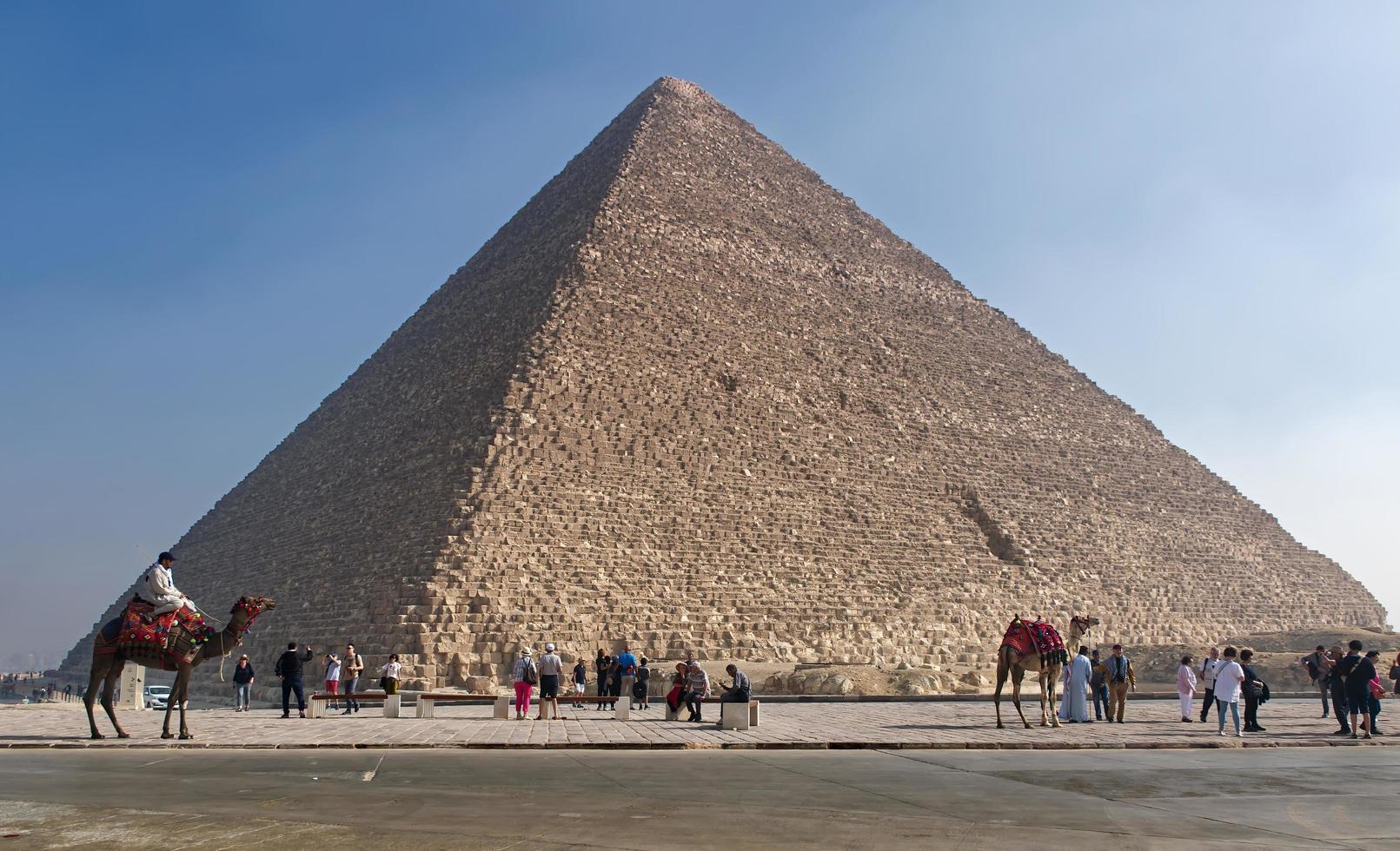 The great pyramid of Khufu, Cheops, in Giza plateau. Historical Egypt pyramids. photo