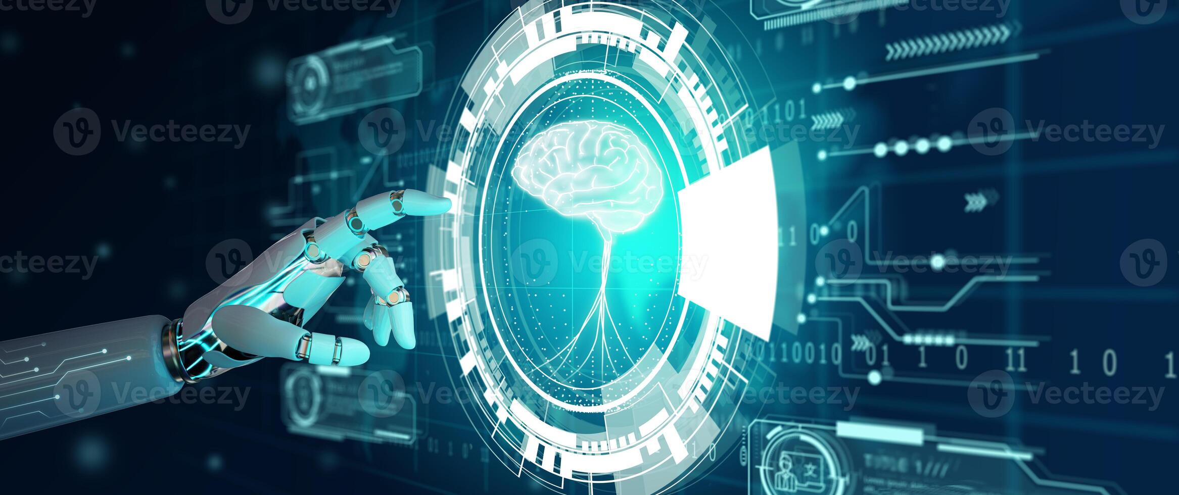 NLP Natural Language Processing cognitive computing technology and Ai Technology concept. . photo