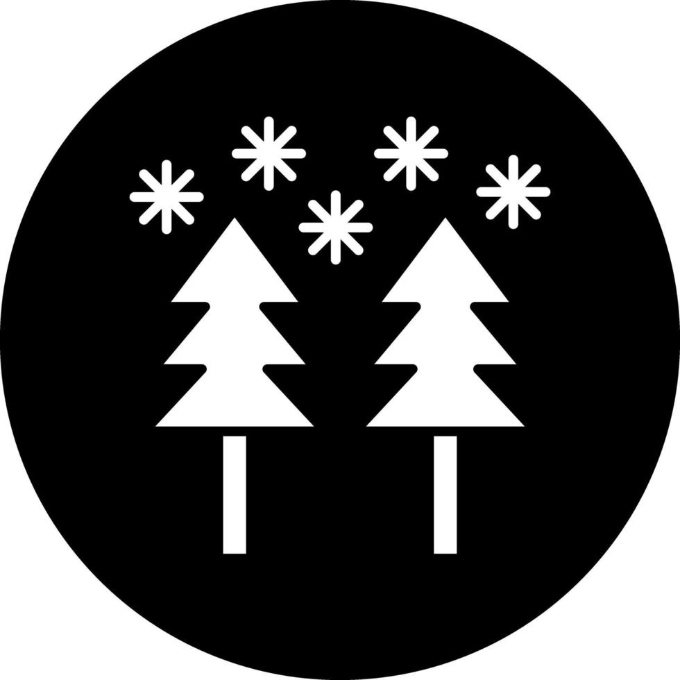 Snow Forest Vector Icon Design