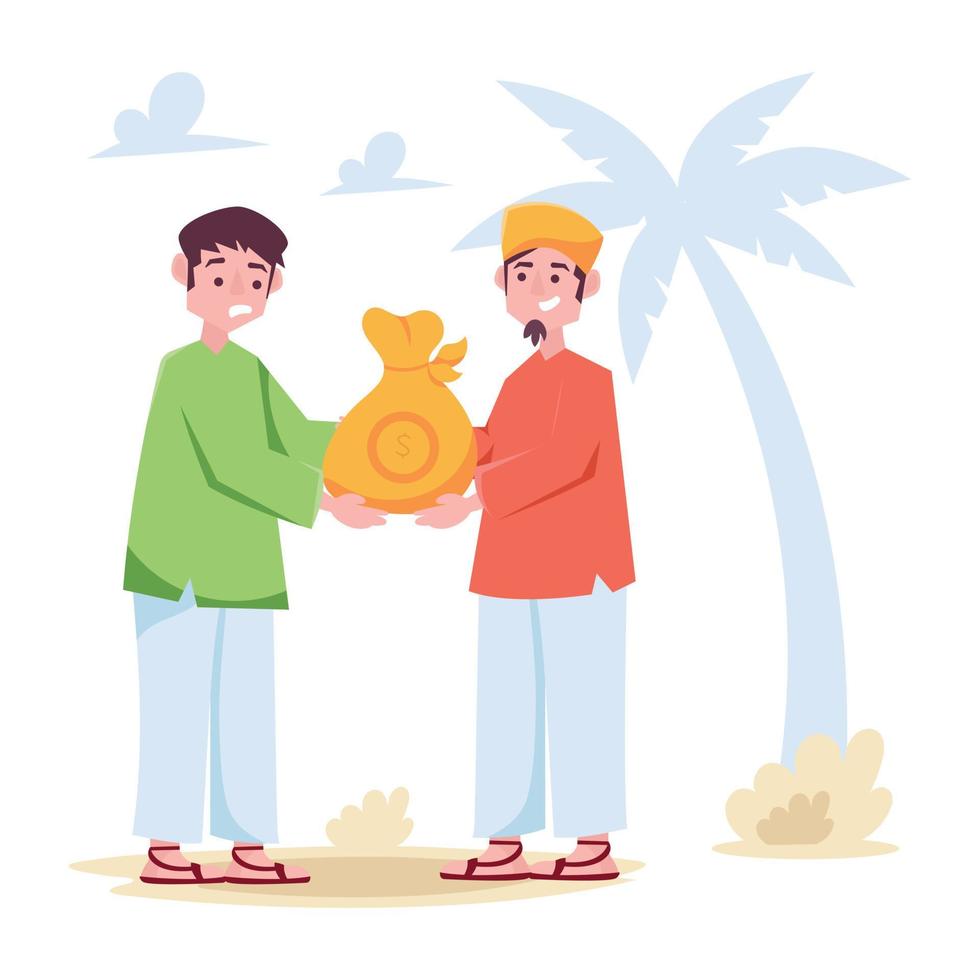 Trendy Donating Money vector