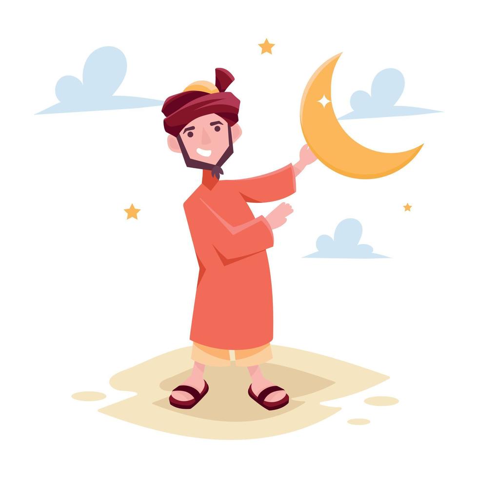 Trendy Happy Eid vector