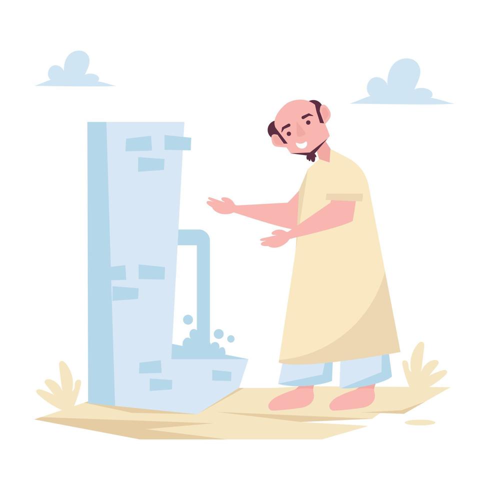 Trendy Ablution Concepts vector