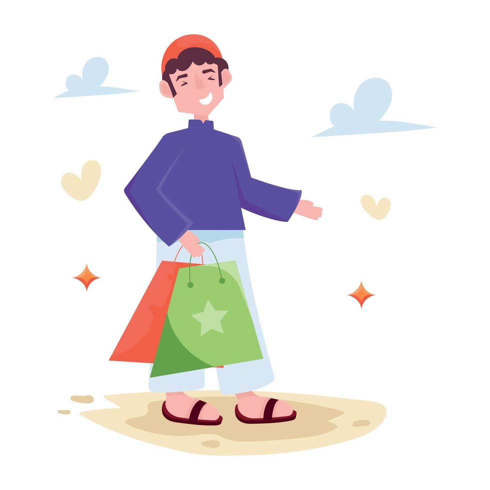 Trendy Eid Shopping vector