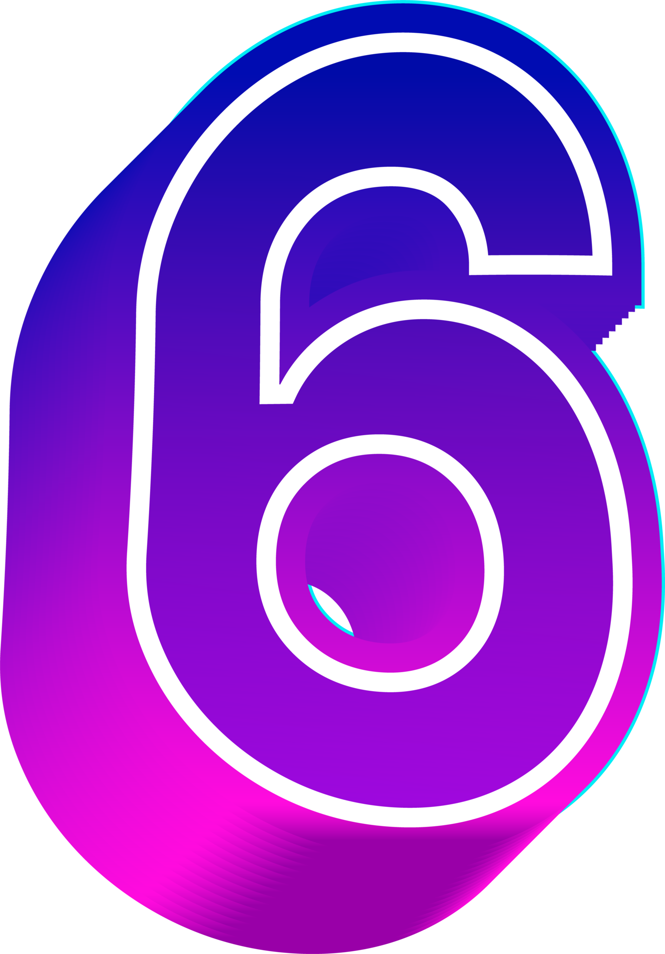 3d gradient color number 22991872 png