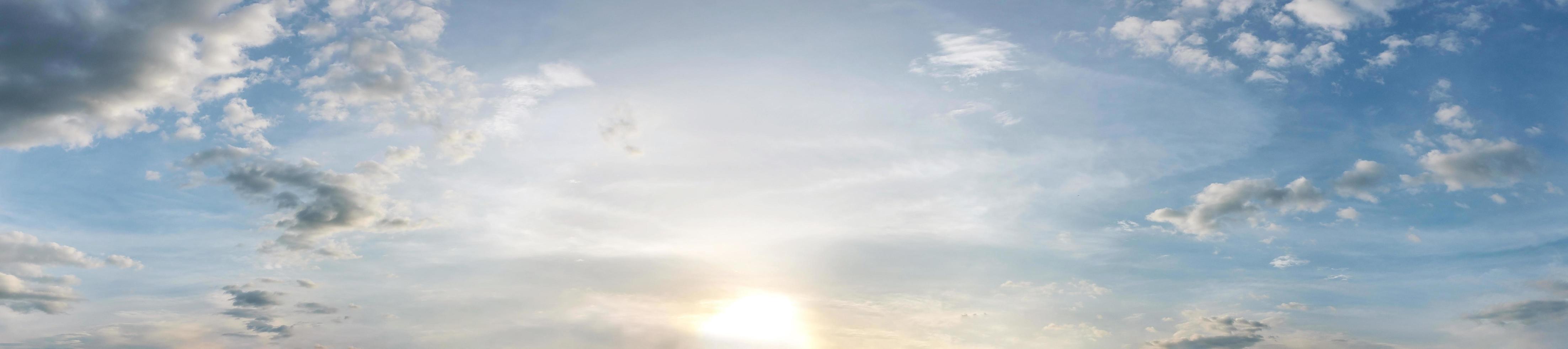 Panoramic sky on a sunny day. photo