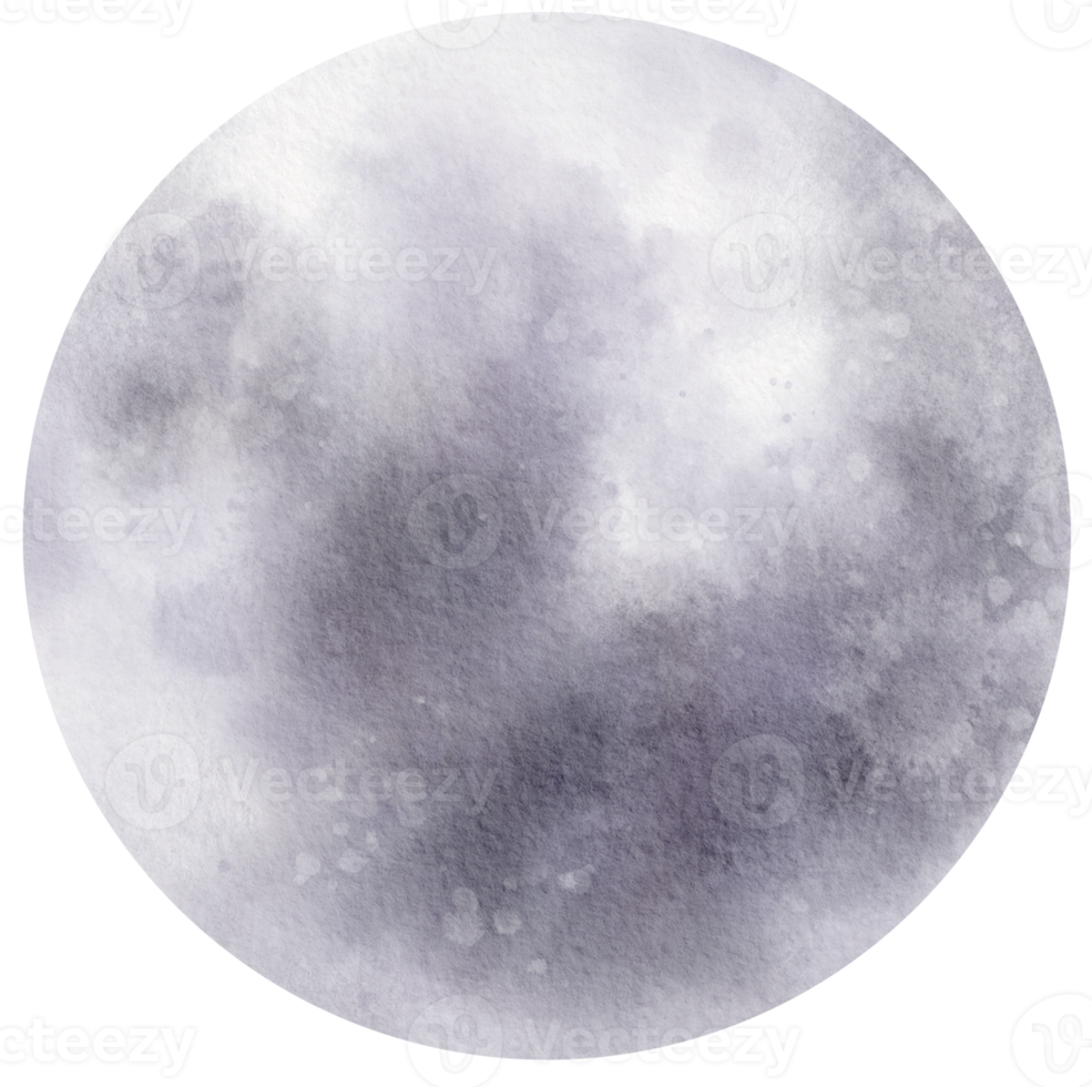 aquarelle lune main tiré png