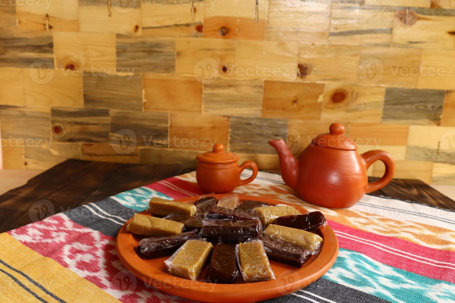 Glutinous rice processed by traditional Javanese cakes photo