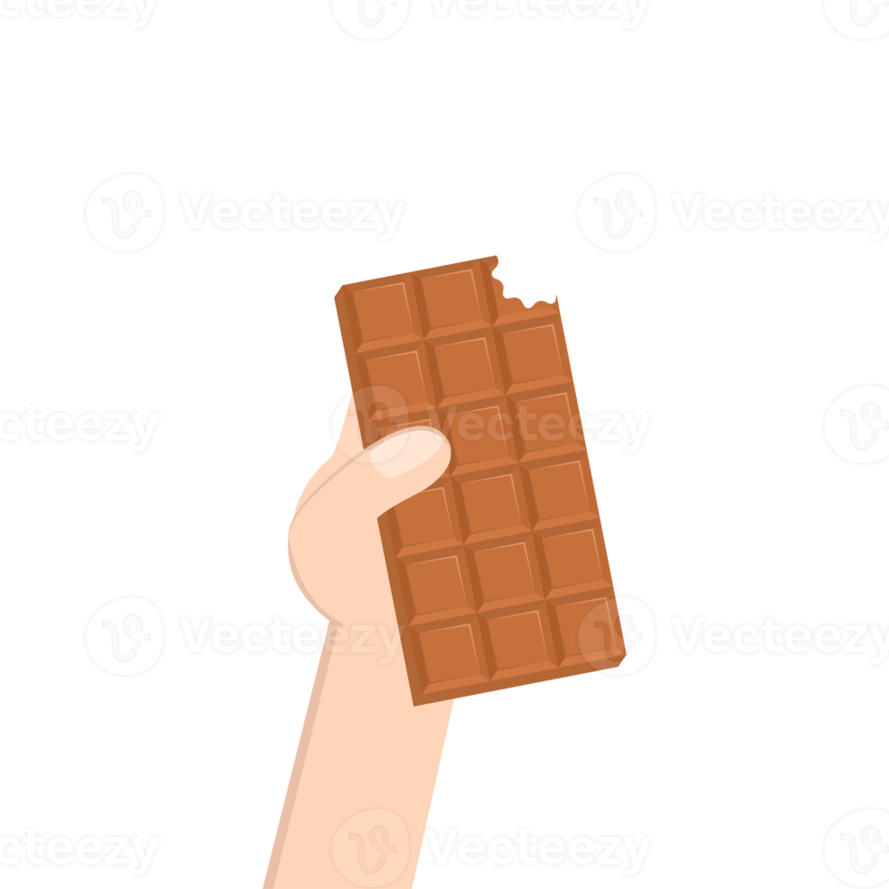 hand holding chocolate bar sweet dessert snack bakery brown png