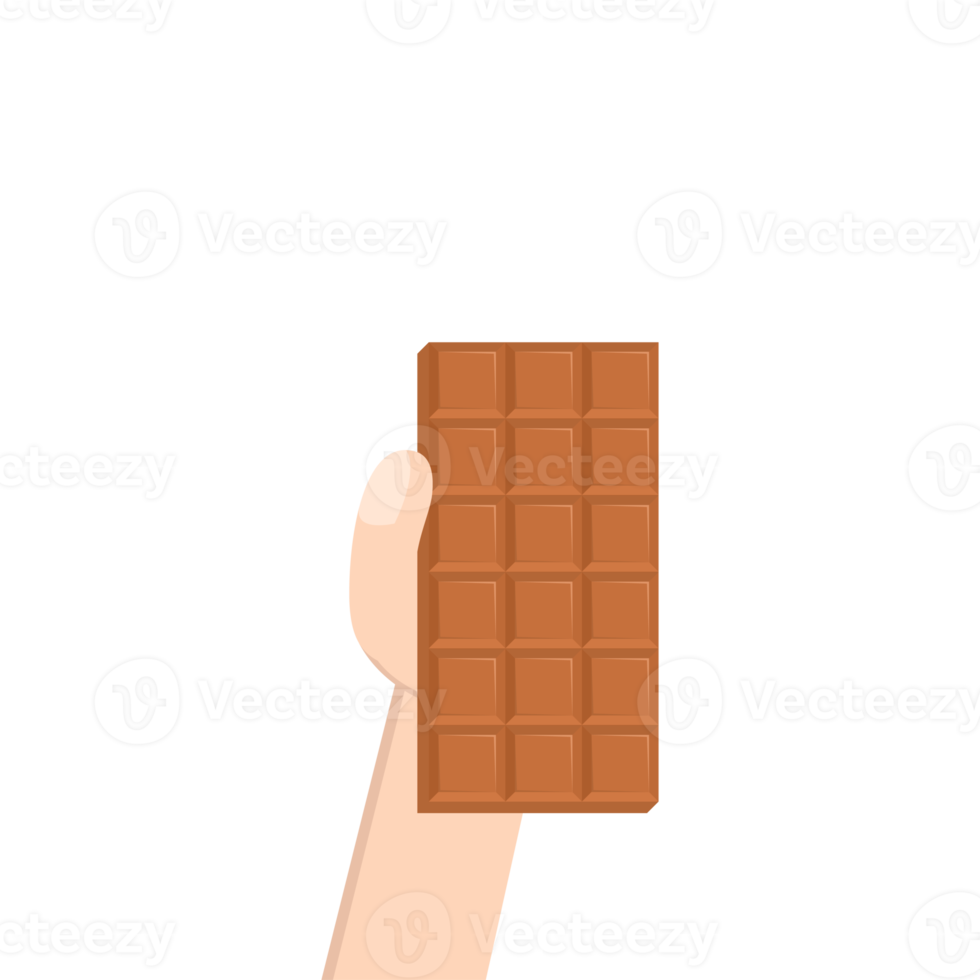 hand holding chocolate bar sweet dessert snack bakery brown png