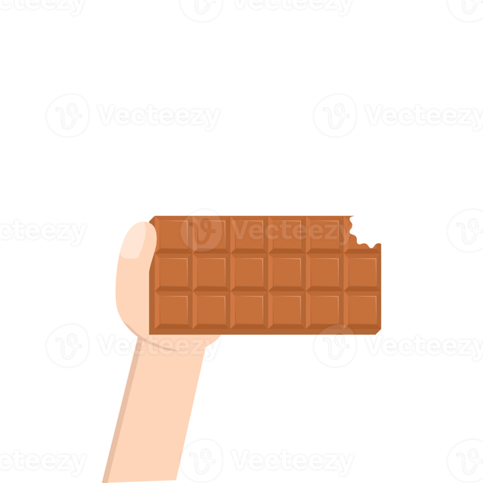 hand holding chocolate bar sweet dessert snack bakery brown png