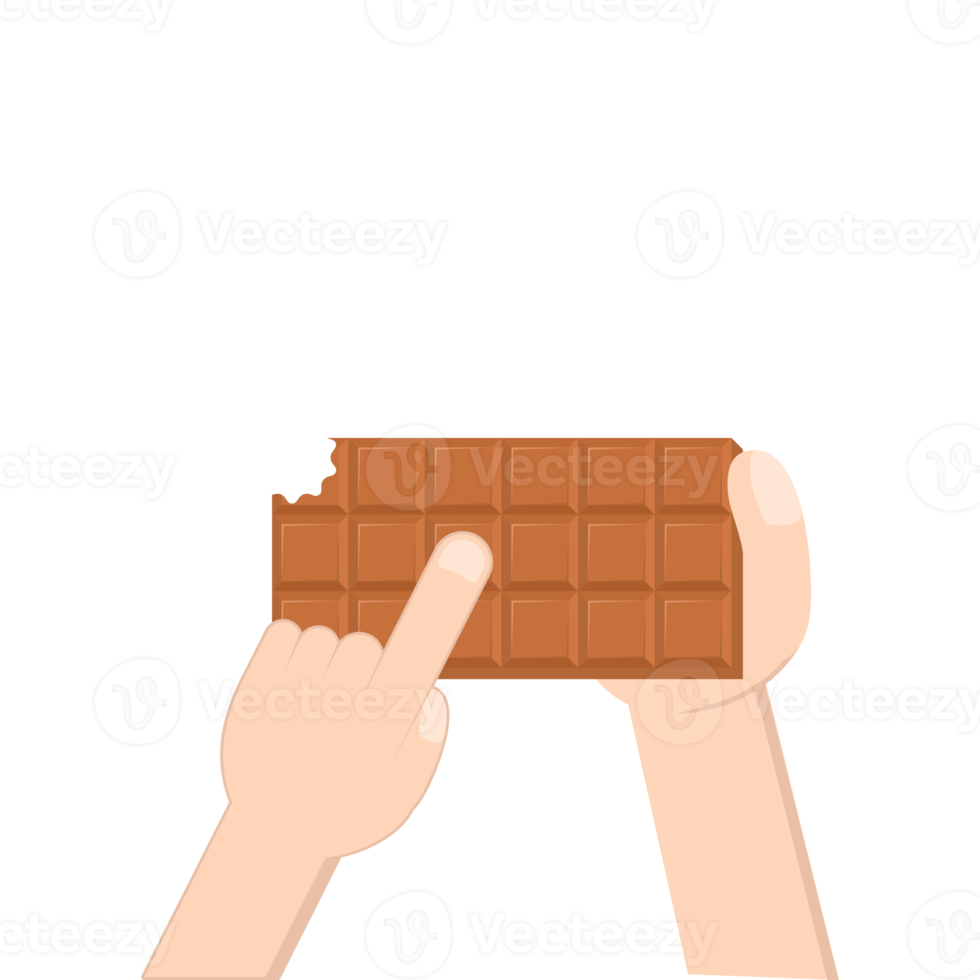 hand holding chocolate bar sweet dessert snack bakery brown png