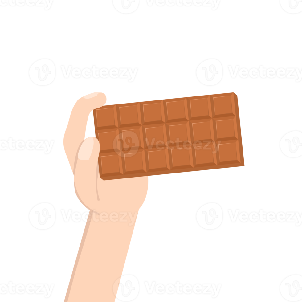 hand holding chocolate bar sweet dessert snack bakery brown png