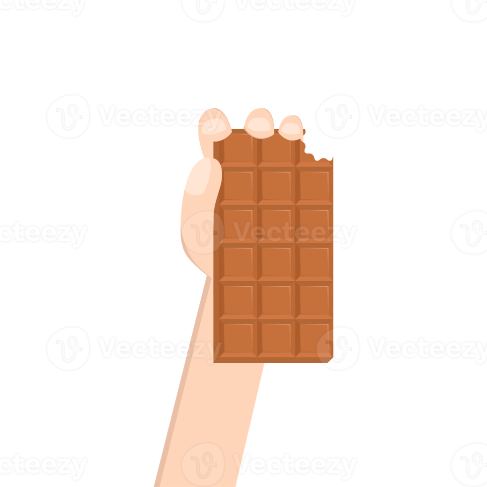 hand holding chocolate bar sweet dessert snack bakery brown png